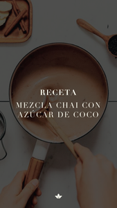 Mezcla chai con azúcar de coco